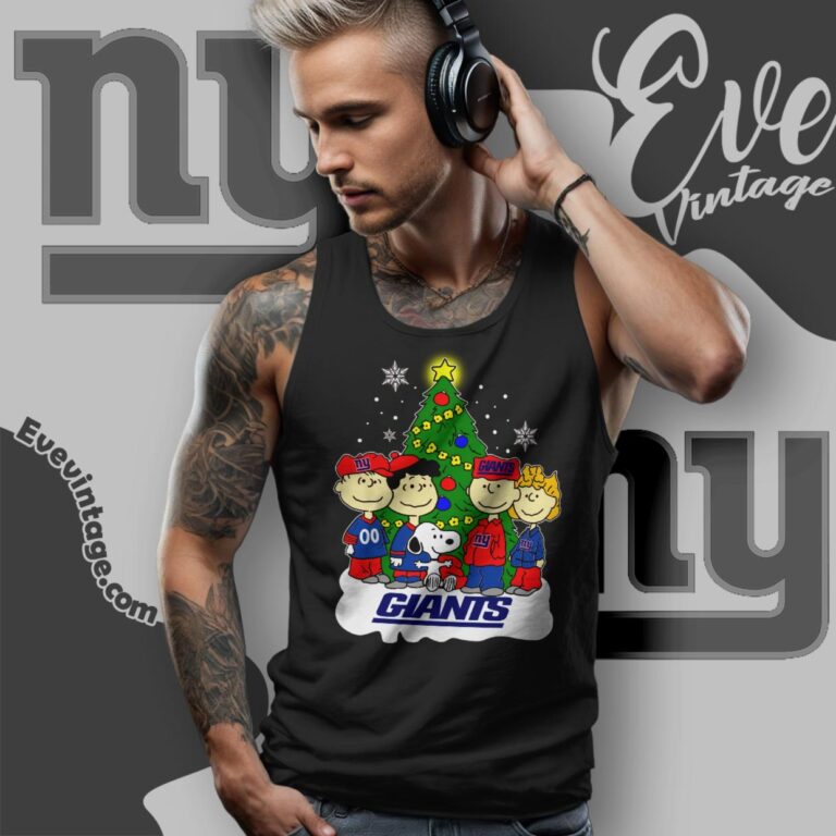 New York Giants Snoopy The Peanuts Christmas Shirt Tank Top Racerback New York Giants Snoopy The Peanuts Christmas Shirt Tank Top Racerback