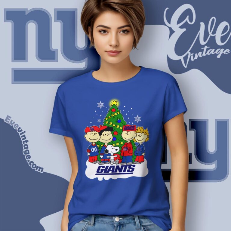 New York Giants Snoopy The Peanuts Christmas Shirt Women T Shirt New York Giants Snoopy The Peanuts Christmas Shirt Women T Shirt