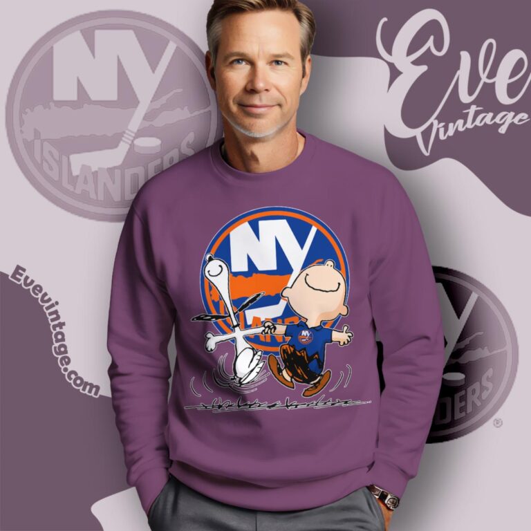 New York Islanders Charlie Brown Snoopy Happy Dancing Shirt Sweatshirt New York Islanders Charlie Brown Snoopy Happy Dancing Shirt Sweatshirt