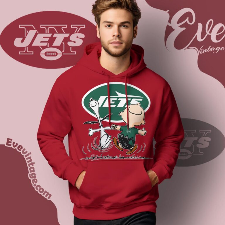 New York Jets Charlie Brown Snoopy Happy Dancing Shirt Hoodie New York Jets Charlie Brown Snoopy Happy Dancing Shirt Hoodie