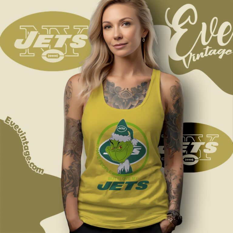 New York Jets Christmas Grinch Shirt I Hate People But I Love My Jets Tank Top Racerback New York Jets Christmas Grinch Shirt I Hate People But I Love My Jets Tank Top Racerback