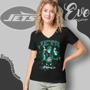 New York Jets Horror Halloween V Neck TShirt