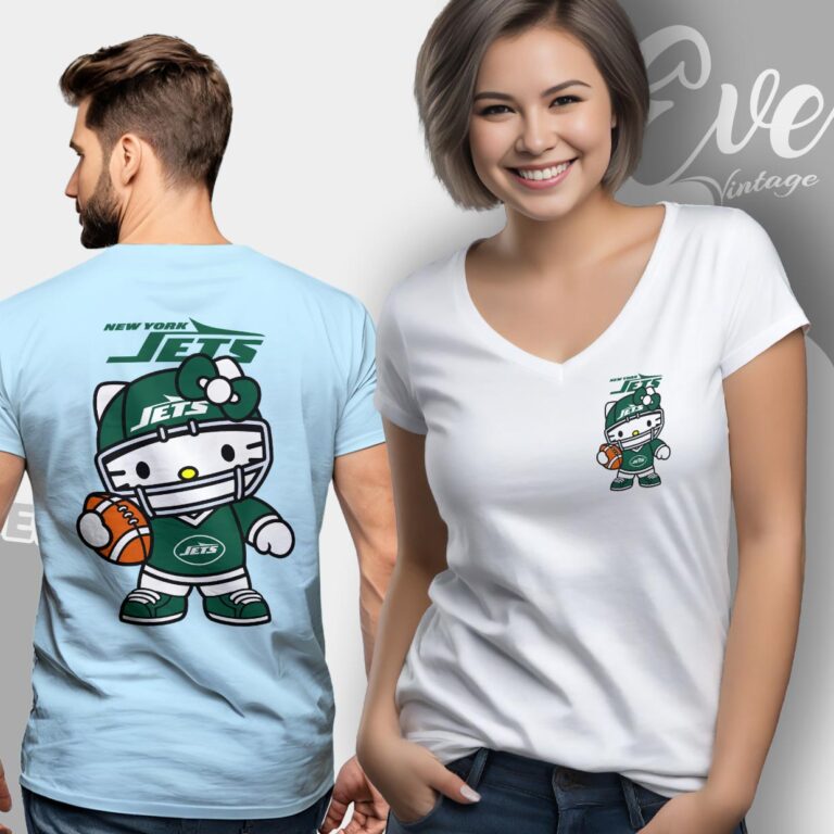 New York Jets Kitty Shirt V neck New York Jets Kitty Shirt V neck