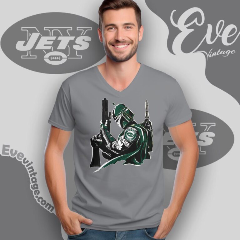 New York Jets Mandalorian Star Wars Shirt V Neck TShirt New York Jets Mandalorian Star Wars Shirt V Neck TShirt