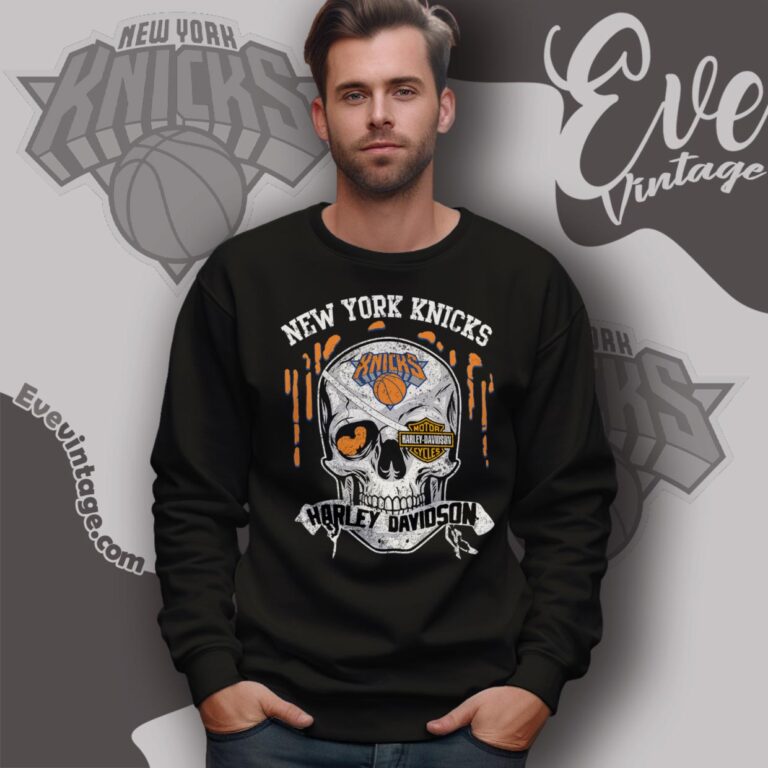 New York Knicks Harley Davidson Skull Shirt Sweatshirt New York Knicks Harley Davidson Skull Shirt Sweatshirt