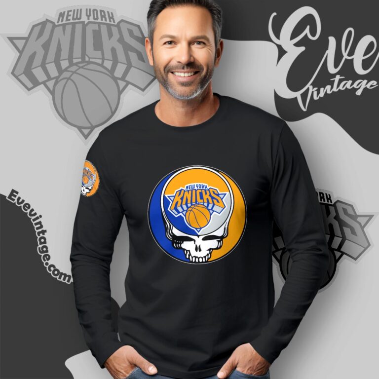 New York Knicks Steal Your Face Grateful Dead Shirt Long Sleeve Tee New York Knicks Steal Your Face Grateful Dead Shirt Long Sleeve Tee