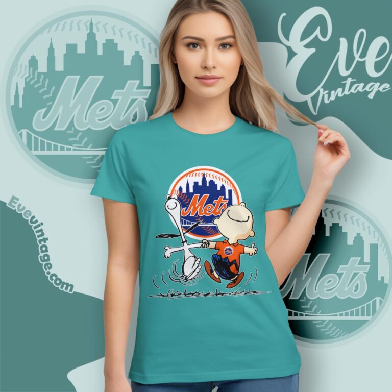 New York Mets Charlie Brown Snoopy Happy Dancing Shirt Women T Shirt New York Mets Charlie Brown Snoopy Happy Dancing Shirt Women T Shirt