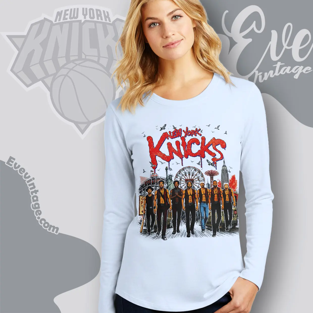 New York Nova Knicks The Warriors Long Sleeve Tee New York Nova Knicks The Warriors Long Sleeve Tee