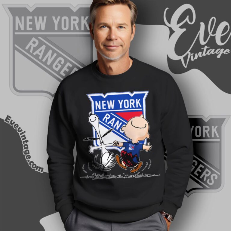 New York Rangers Charlie Brown Snoopy Happy Dancing Shirt Sweatshirt New York Rangers Charlie Brown Snoopy Happy Dancing Shirt Sweatshirt