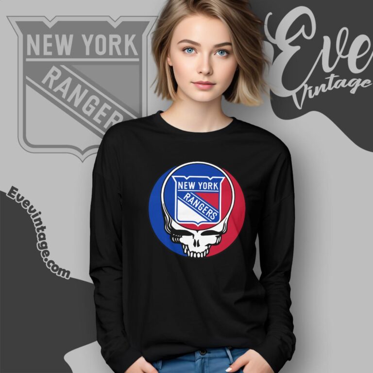 New York Rangers Steal Your Face Grateful Dead Shirt Long Sleeve Tee New York Rangers Steal Your Face Grateful Dead Shirt Long Sleeve Tee