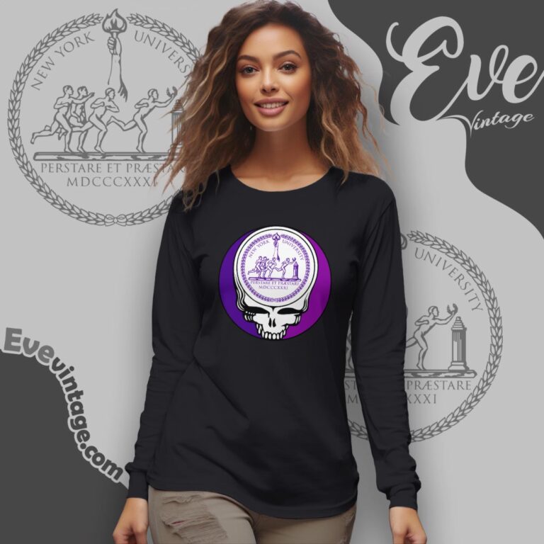 New York University Steal Your Face Grateful Dead Shirt Long Sleeve Tee New York University Steal Your Face Grateful Dead Shirt Long Sleeve Tee