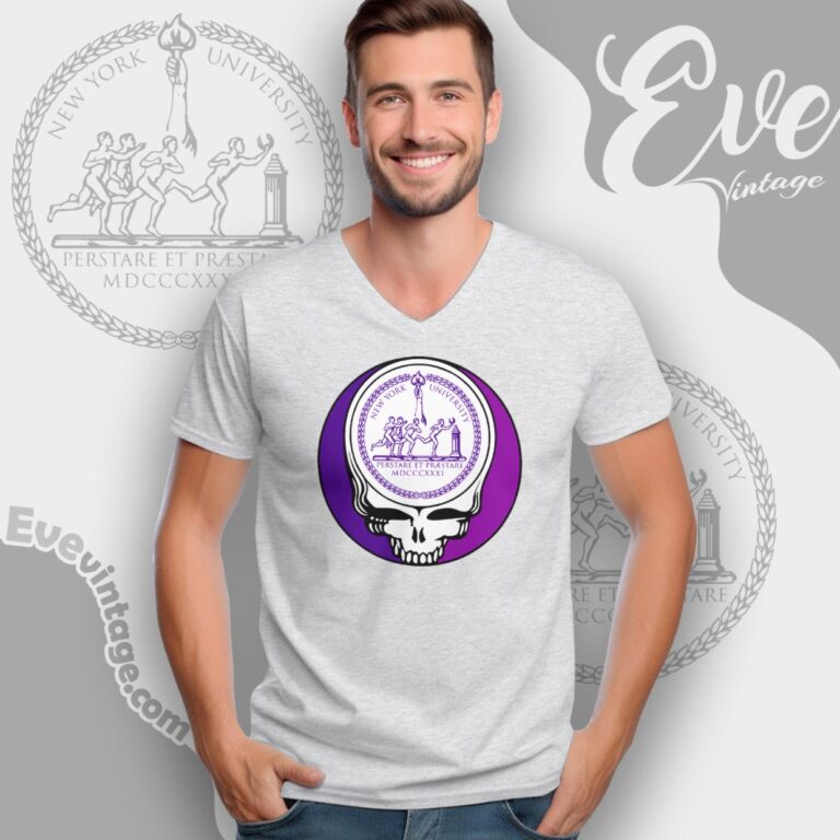 New York University Steal Your Face Grateful Dead Shirt V Neck TShirt New York University Steal Your Face Grateful Dead Shirt V Neck TShirt