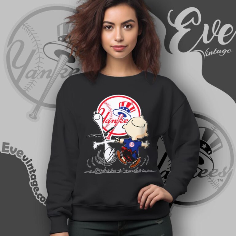 New York Yankees Charlie Brown Snoopy Happy Dancing Shirt Sweatshirt New York Yankees Charlie Brown Snoopy Happy Dancing Shirt Sweatshirt
