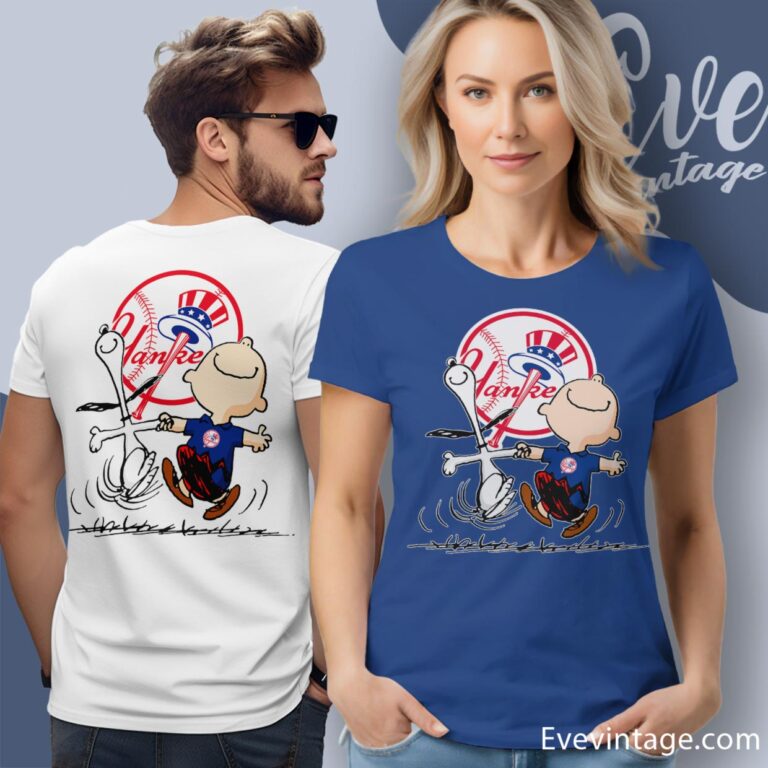 New York Yankees Charlie Brown Snoopy Happy Dancing Shirt Women T Shirt New York Yankees Charlie Brown Snoopy Happy Dancing Shirt Women T Shirt