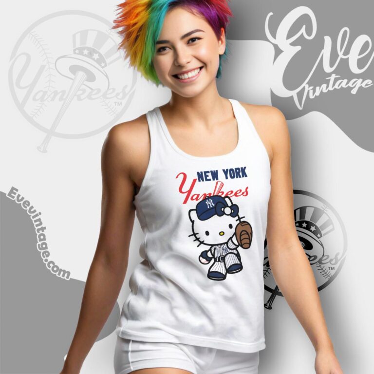 New York Yankees Hello Kitty Shirt Tank top New York Yankees Hello Kitty Shirt Tank top