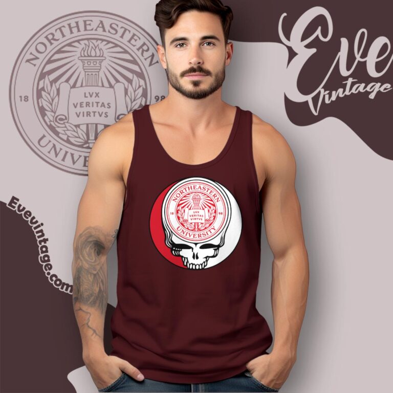 Northeastern University Steal Your Face Grateful Dead Shirt Tank Top Racerback Northeastern University Steal Your Face Grateful Dead Shirt Tank Top Racerback