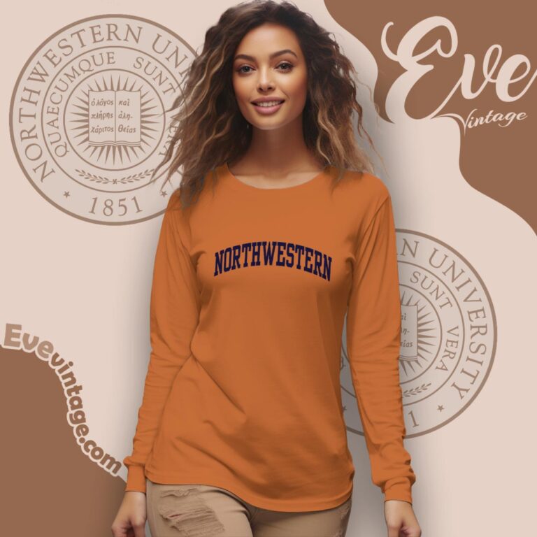 Northwestern University Classic Logo Shirt Long Sleeve Tee Northwestern University Classic Logo Shirt Long Sleeve Tee