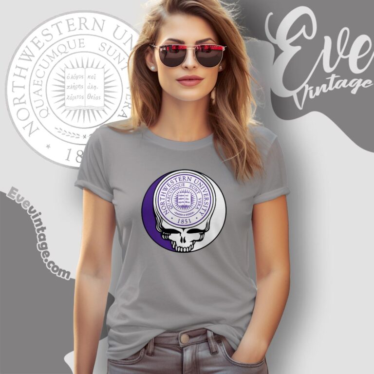 Northwestern University Steal Your Face Grateful Dead Shirt Women T Shirt Northwestern University Steal Your Face Grateful Dead Shirt Women T Shirt