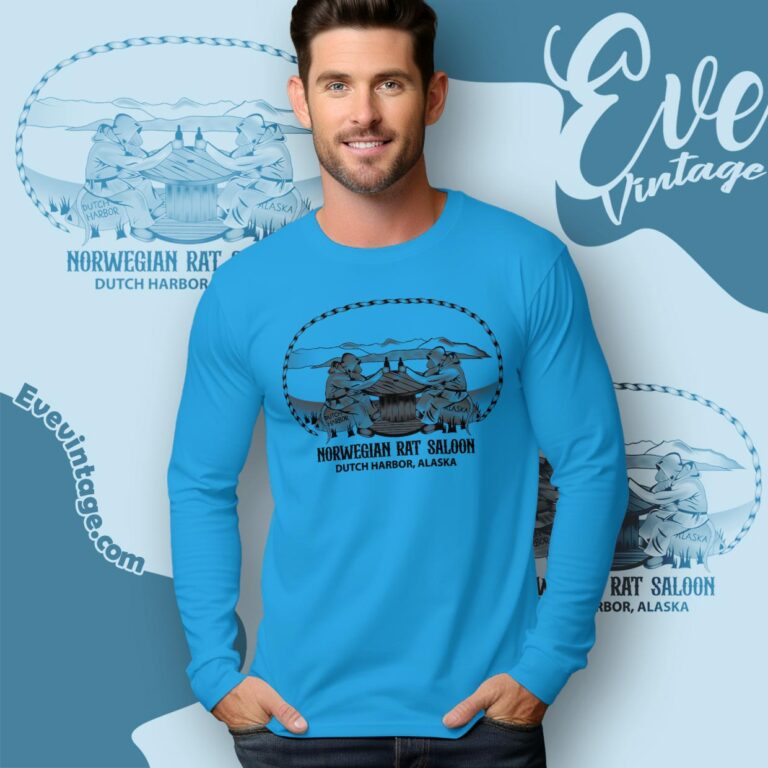 Norwegian Rat Saloon Bar Shirt Dutch Harbor Alaska Dive Bar Long Sleeve Tee Norwegian Rat Saloon Bar Shirt Dutch Harbor Alaska Dive Bar Long Sleeve Tee