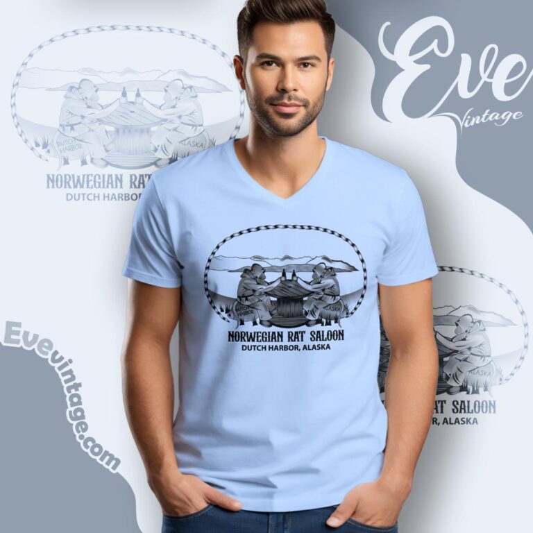 Norwegian Rat Saloon Bar Shirt Dutch Harbor Alaska Dive Bar V Neck TShirt Norwegian Rat Saloon Bar Shirt Dutch Harbor Alaska Dive Bar V Neck TShirt