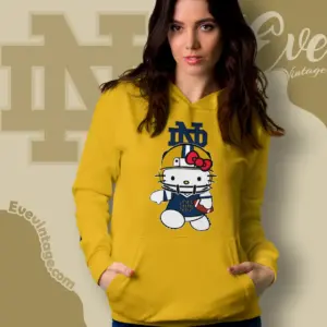 Notre Dame Fighting Hello Kitty Football Hoodie