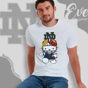 Notre Dame Fighting Hello Kitty Football T shirt