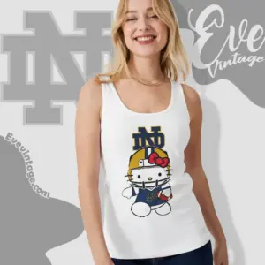 Notre Dame Fighting Hello Kitty Football Tank Top Racerback