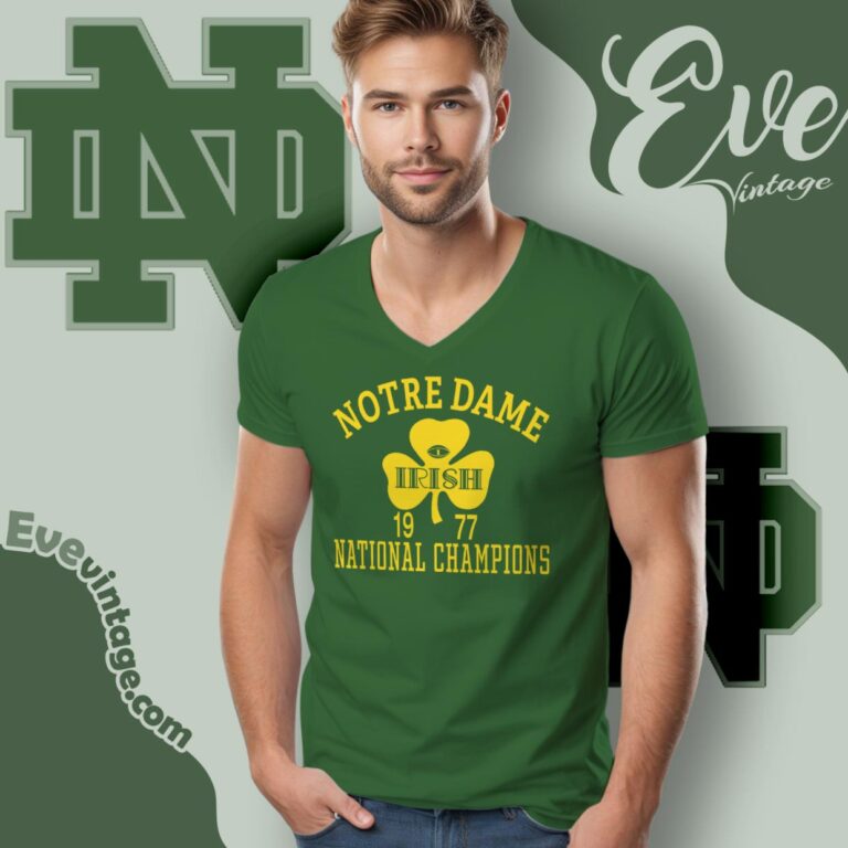 Notre Dame Fighting Irish University Shirt V Neck TShirt Notre Dame Fighting Irish University Shirt V Neck TShirt