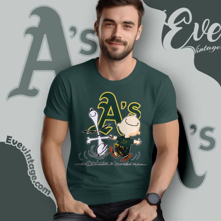 Oakland Athletics Charlie Brown Snoopy Happy Dancing Shirt T Shirt Oakland Athletics Charlie Brown Snoopy Happy Dancing Shirt T Shirt