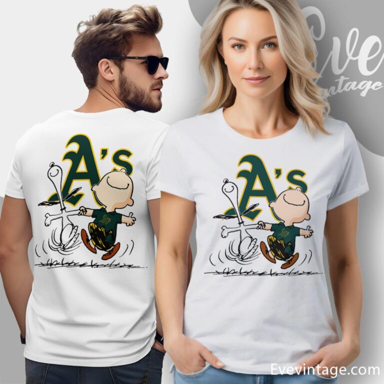 Oakland Athletics Charlie Brown Snoopy Happy Dancing Shirt Women T Shirt Oakland Athletics Charlie Brown Snoopy Happy Dancing Shirt Women T Shirt