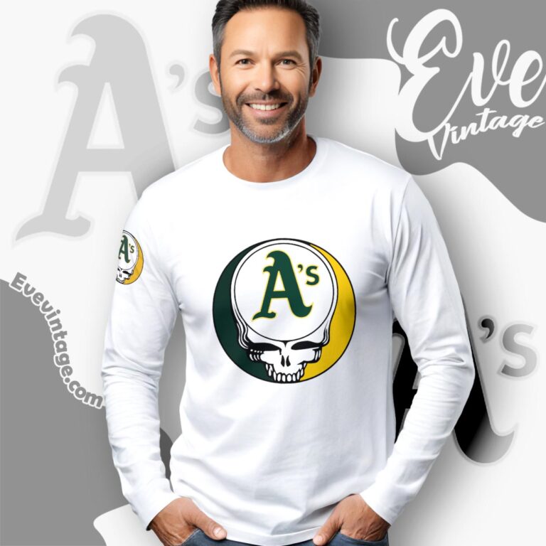 Oakland Athletics Steal Your Face Grateful Dead Shirt Long Sleeve Tee Oakland Athletics Steal Your Face Grateful Dead Shirt Long Sleeve Tee