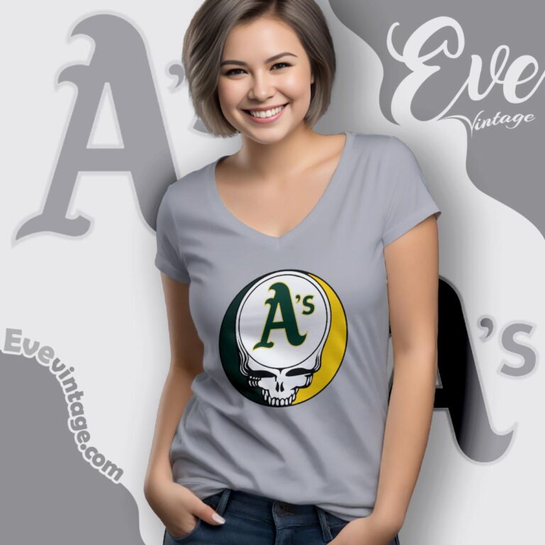 Oakland Athletics Steal Your Face Grateful Dead Shirt V Neck TShirt Oakland Athletics Steal Your Face Grateful Dead Shirt V Neck TShirt