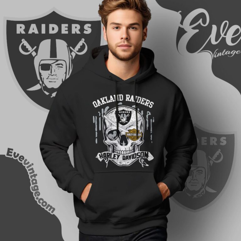 Oakland Raiders Harley Davidson Skull Shirt Hoodie Oakland Raiders Harley Davidson Skull Shirt Hoodie