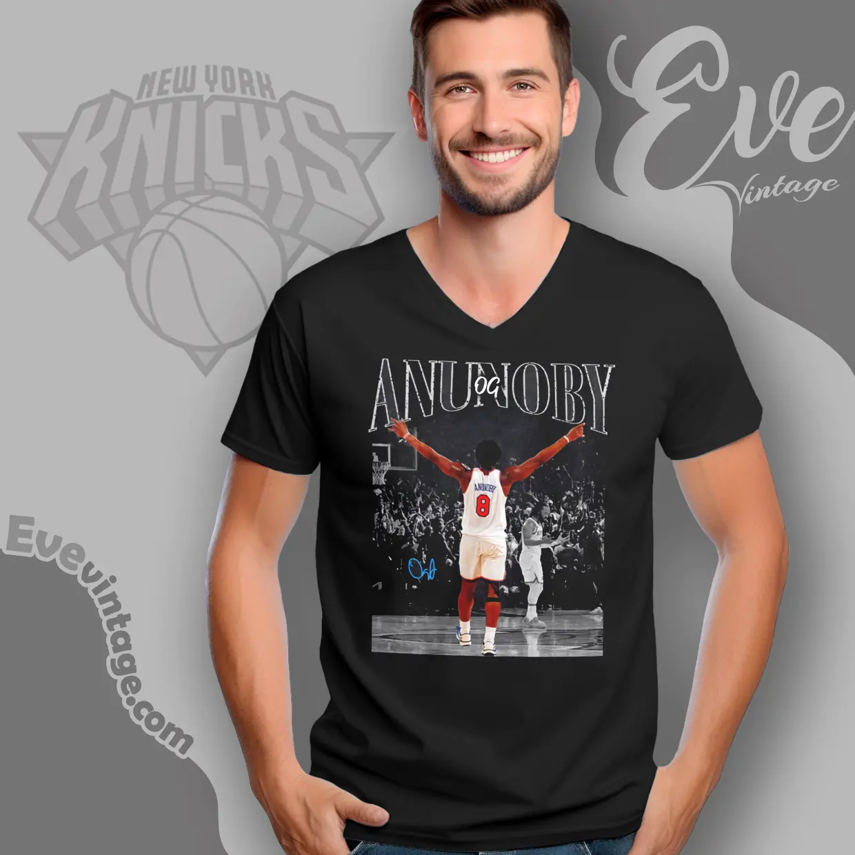 Og Anunoby Shirt Ny Knicks Game 5 V Neck TShirt Og Anunoby Shirt Ny Knicks Game 5 V Neck TShirt