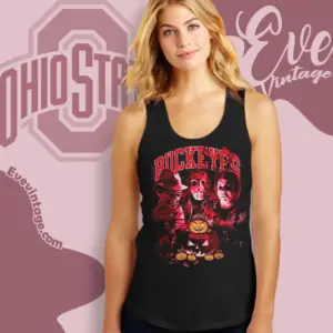 Ohio State Buckeyes Horror Halloween Shirt Tank Top Racerback