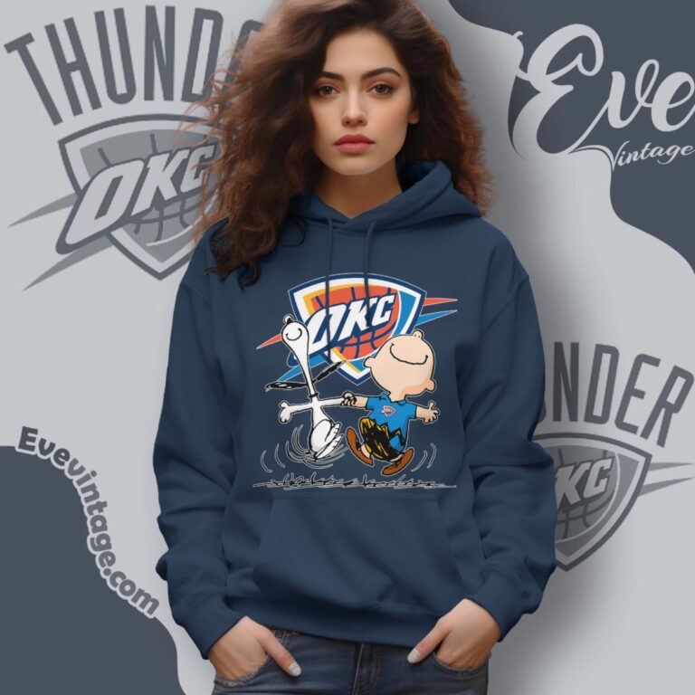 Oklahoma City Thunder Charlie Brown Snoopy Happy Dancing Shirt Hoodie Oklahoma City Thunder Charlie Brown Snoopy Happy Dancing Shirt Hoodie