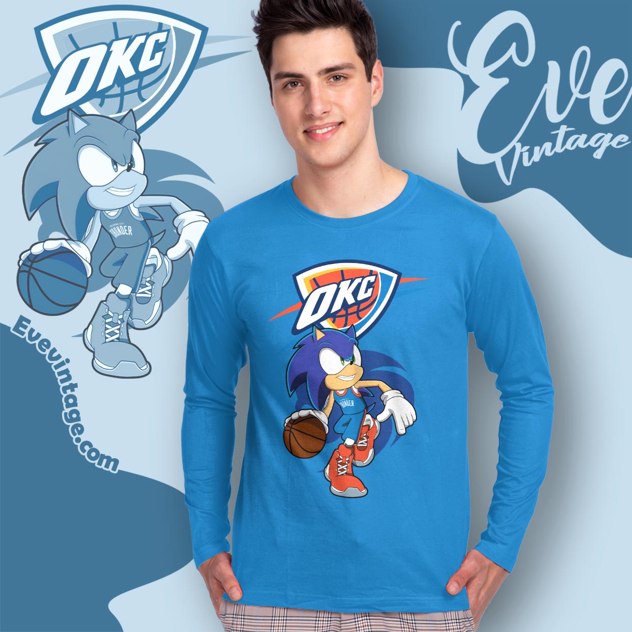 Oklahoma City Thunder Sonic The Hedgehog Shirt Oklahoma City Thunder Sonic The Hedgehog Shirt