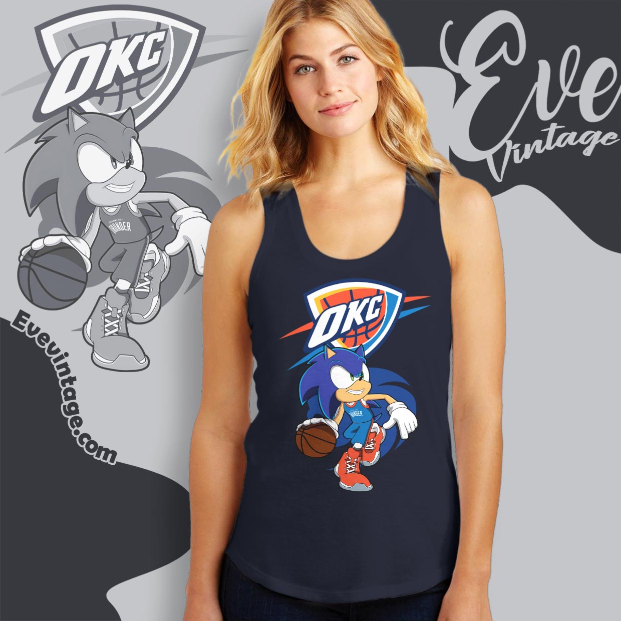 Oklahoma City Thunder Sonic The Hedgehog Shirt Oklahoma City Thunder Sonic The Hedgehog Shirt