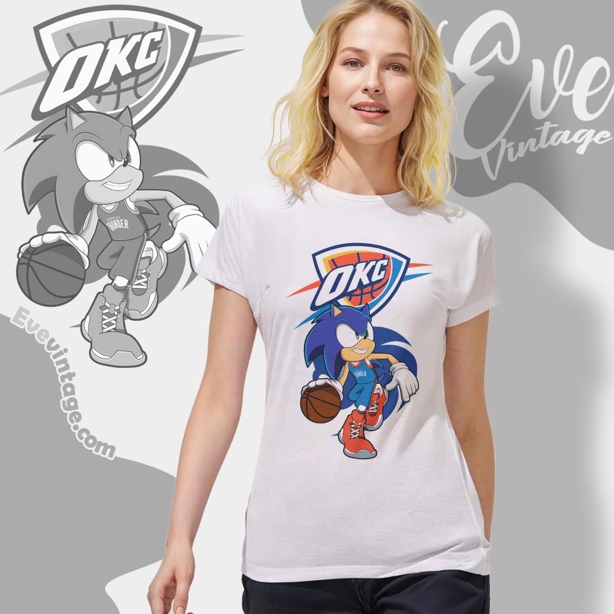 Oklahoma City Thunder Sonic The Hedgehog Shirt Oklahoma City Thunder Sonic The Hedgehog Shirt