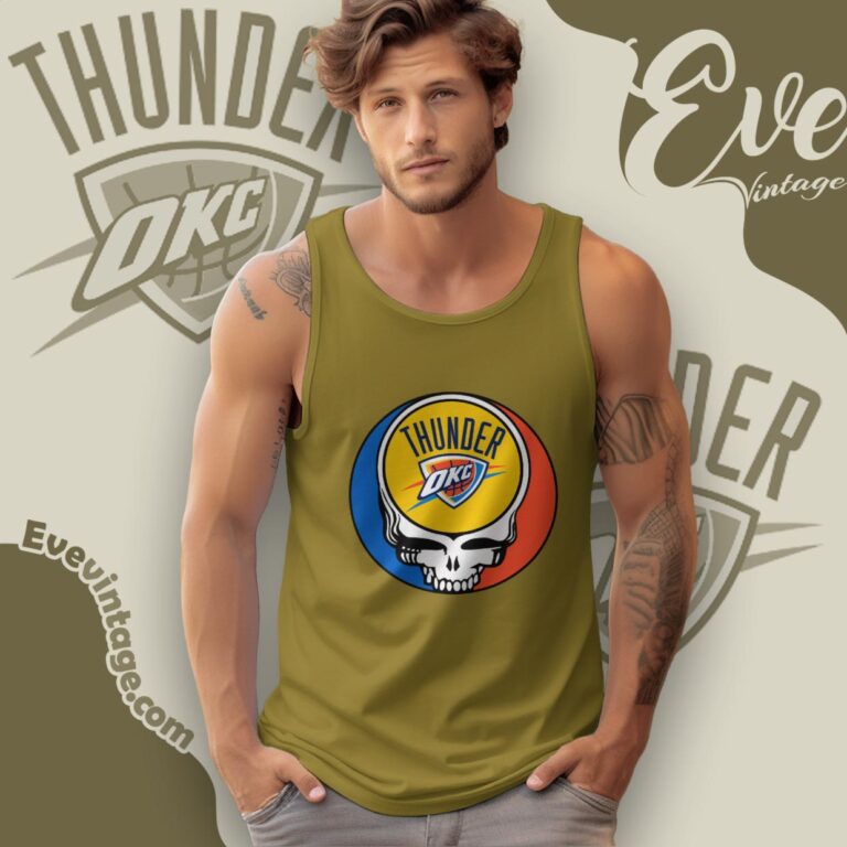 Oklahoma City Thunder Steal Your Face Grateful Dead Shirt Tank Top Racerback Oklahoma City Thunder Steal Your Face Grateful Dead Shirt Tank Top Racerback