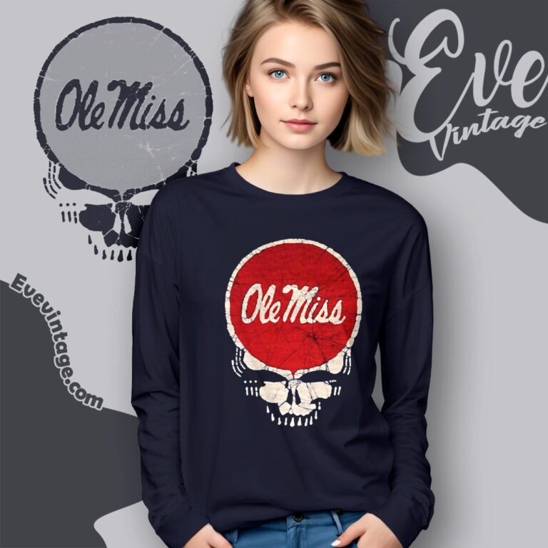 Ole Miss Grateful Dead Stealie Shirt Long Sleeve Tee Ole Miss Grateful Dead Stealie Shirt Long Sleeve Tee