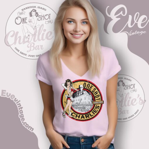 One Shot Charlies Bar Shirt Harrison Idaho Dive Bar