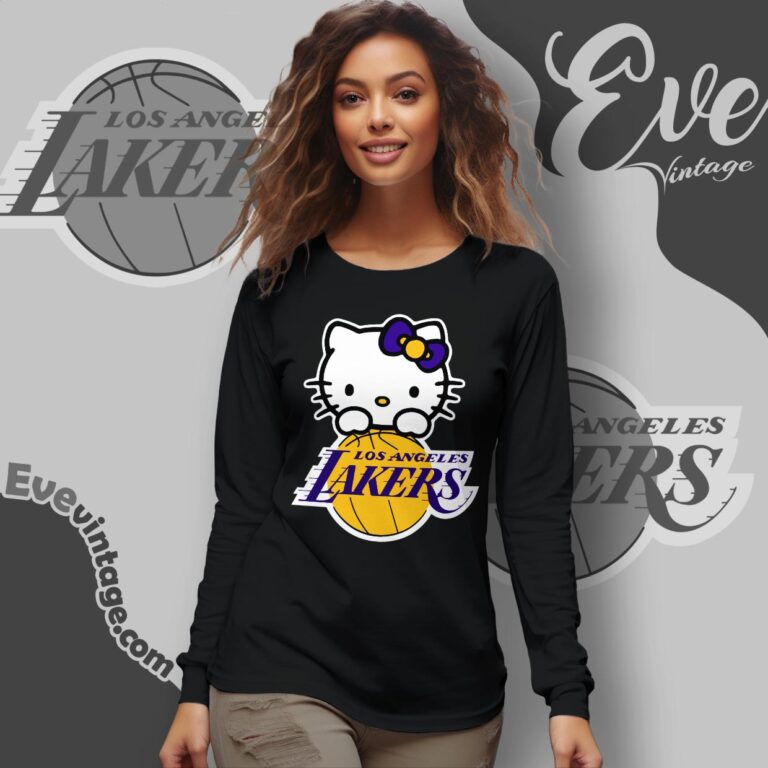 Original Los Angeles Lakers Hello Kitty Shirt Long Sleeve Tee Original Los Angeles Lakers Hello Kitty Shirt Long Sleeve Tee
