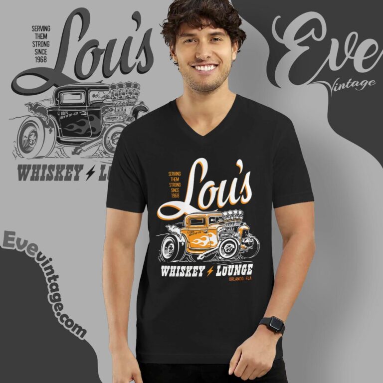 Orlando Whiskey Lou's Lounge Shirt Florida Dive Bar Tee V Neck TShirt Orlando Whiskey Lou's Lounge Shirt Florida Dive Bar Tee V Neck TShirt