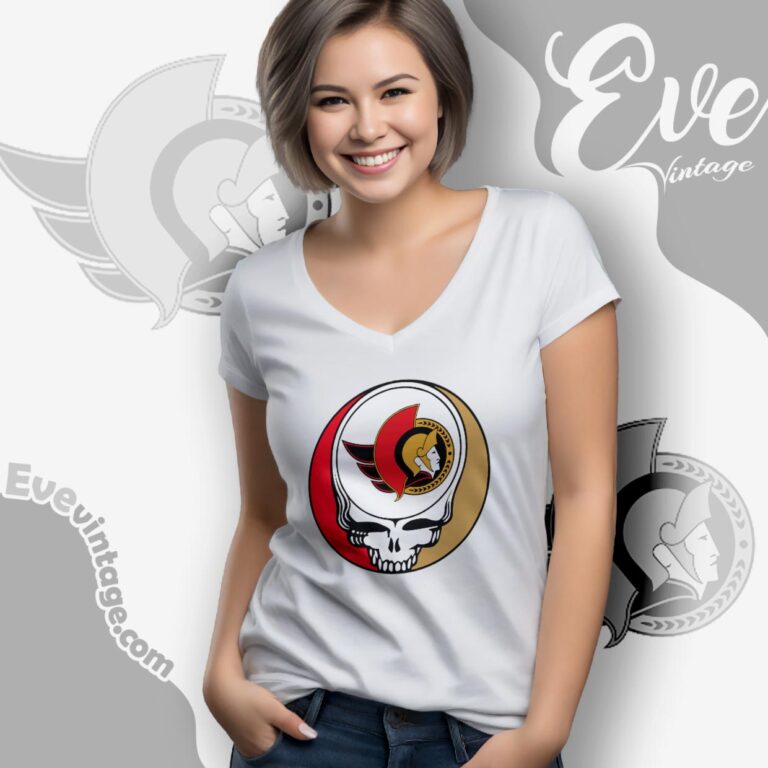 Ottawa Senators Steal Your Face Grateful Dead Shirt V Neck TShirt Ottawa Senators Steal Your Face Grateful Dead Shirt V Neck TShirt