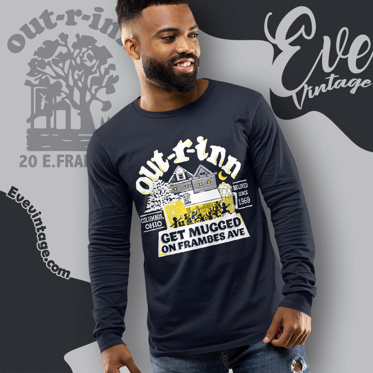 Out R Inn Shirt Columbus Ohio Dive Bar Long Sleeve Tee Out R Inn Shirt Columbus Ohio Dive Bar Long Sleeve Tee