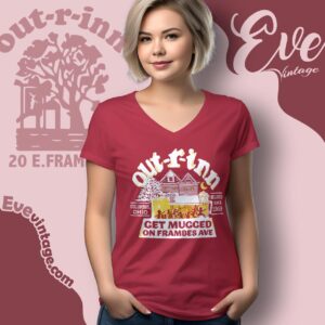 Out R Inn Shirt Columbus Ohio Dive Bar V Neck TShirt