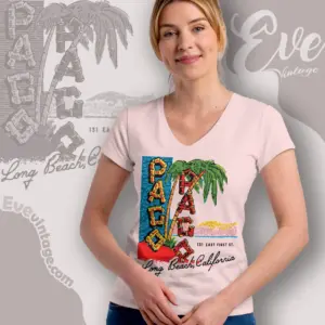 Pago Pago Long Beach Tiki Bar V Neck TShirt