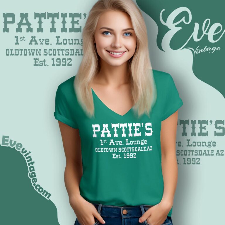 Pattie's 1st Ave Lounge Shirt Old Town Scottsdale Az Dive Bar V neck Pattie's 1st Ave Lounge Shirt Old Town Scottsdale Az Dive Bar V neck