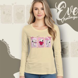 Peanuts Snoopy Valentine Love Shirt Long Sleeve Tee